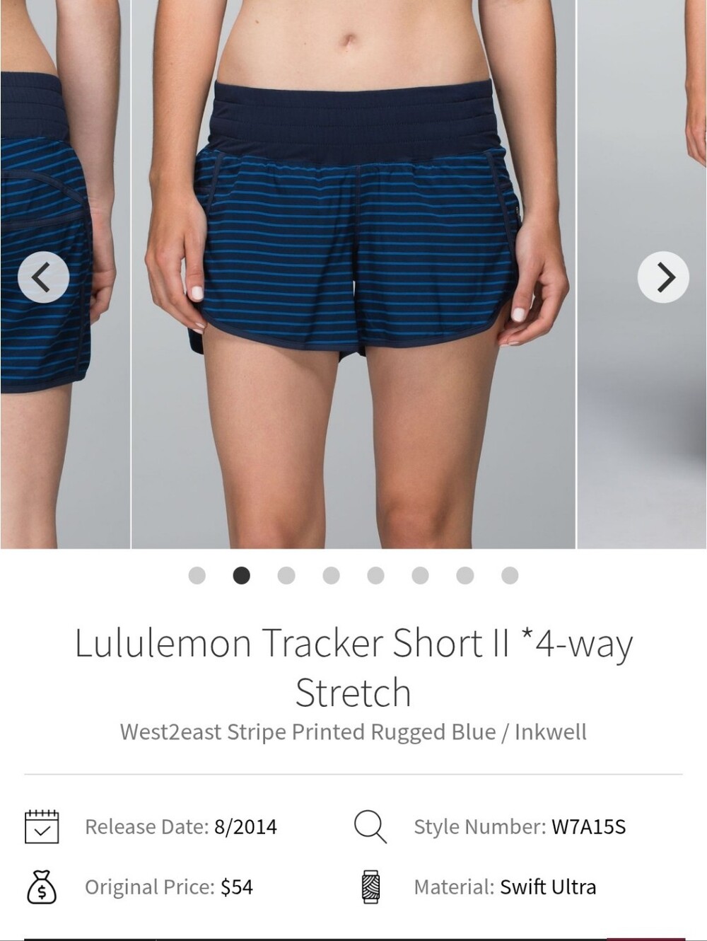 lululemon athletica Tracker Shorts - Rugged Blue / Inkwell Stripe